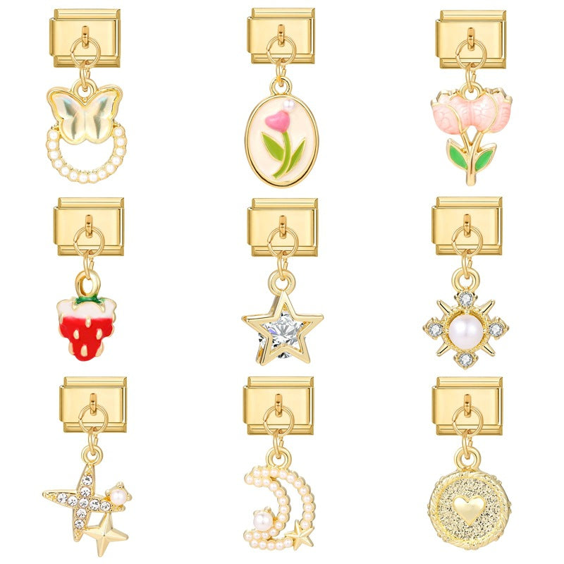Wholesale Personalized Handmade Creative All-match Gold Fashion Retro Module Bracelet Bracelet Charms
